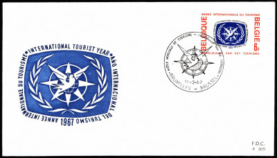 Belgia FDC 1967 Mi 1464 Int. Year of the Tourism [BRUXELLES]